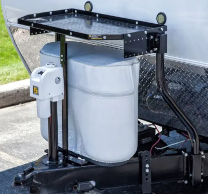 RV Bike Rack Over Propane Tanks